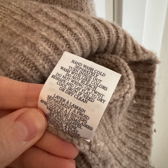 Z Supply All I Want V-Neck Sweater, heather taupe, small - Picture 6 of 6